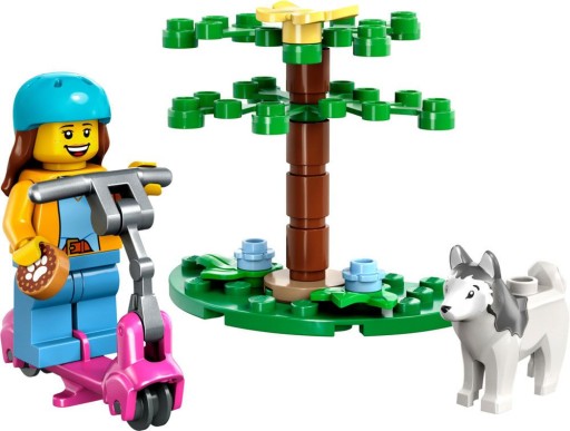 LEGO CITY POSTAVIČKA DIEVČA A PES PES BEH A KOLOBEŽKA 30639