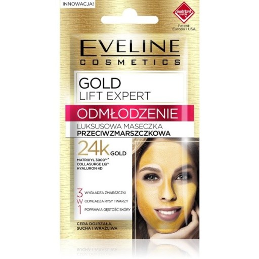 Eveline Gold Lift Expert 24k omladzujúca maska