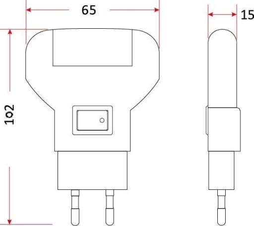 MINI NOČNÁ LAMPA PRE DIEŤA PRE GN. 1W MODRÁ