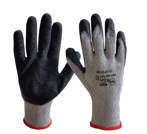 RUKAVICE HAND FLEX ČIERNE PRACOVNÉ RUKAVICE SILNÉ 10