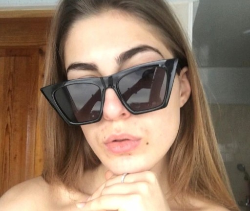 Veľké štvorcové slnečné okuliare s mačacím okom, čierne, UV400, letec pre ženy