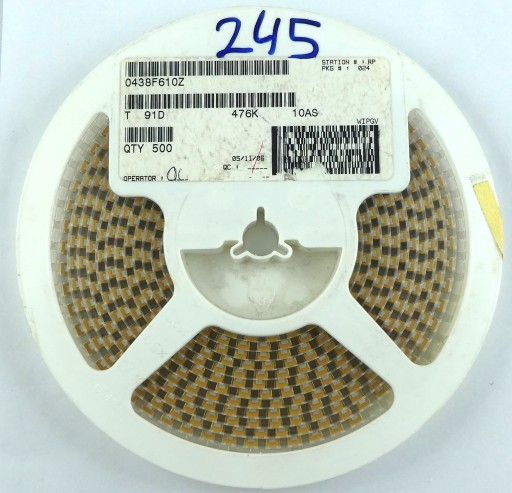 Tantal SMD 47uF 10% 10VDC 20ks