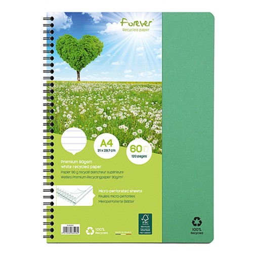 Forever Premium recyklovaný zápisník A4 90g 60