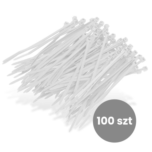 100x káblové zväzky káblové zipsy 1,8 x 100 mm silné UV káblové zväzky