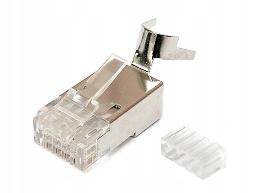 Kryt na zástrčku RJ45, cat6a 7, 10 ks, čierny