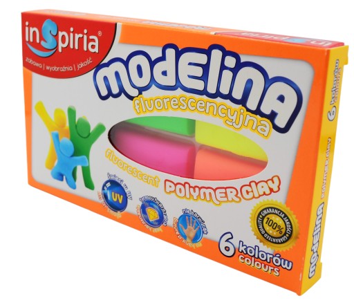 Modelovacia hmota Inspiria FLUORESCENT 6 farieb 9806