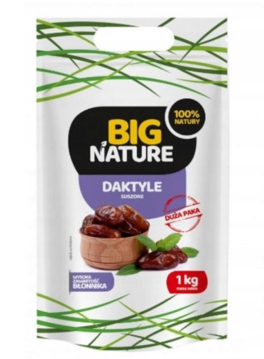Big Nature Sušené datle 1kg 1000g 100% bez semien, nesírené
