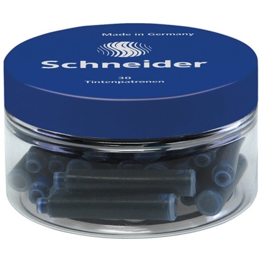 PEN CARTRIDGES atramentová kazeta Schneider Jar 30 kusov MODRÁ sada
