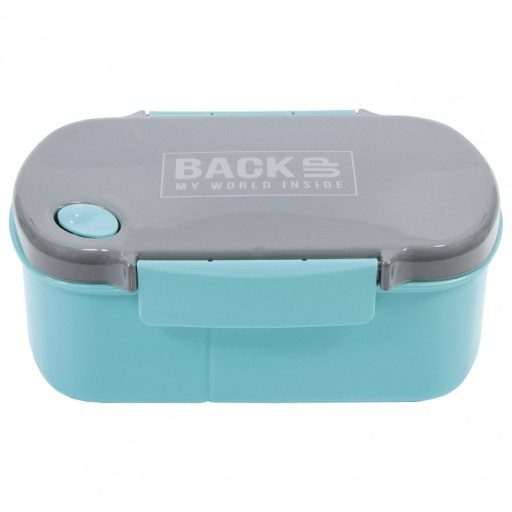Obedový box 3 priehradky Backup B38 tyrkysová Derform SB5B38