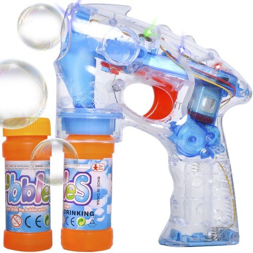 Bublinková pištoľ + 2 tekutiny