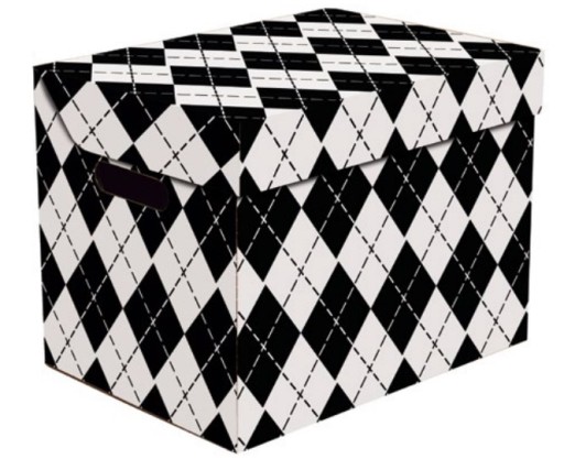 Pevná krabička s chlopňou, ozdobná GEOMETRIA nádoba