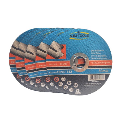 Oceľové kotúče na kov 125x3,2 kotúče 125mm 10 kusov 125x22,2