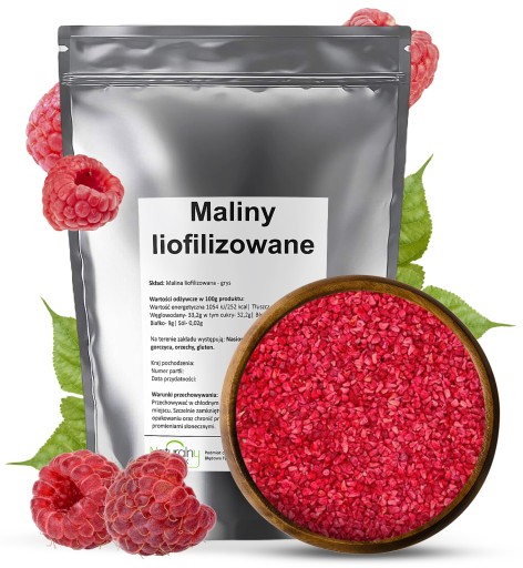 MALINOVANÉ MALINY lyofilizované MALOVÉ krúpy 20g