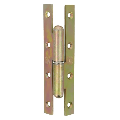 Oceľový pánt dverí 110x55mm, žltý pozink, ĽAVÝ