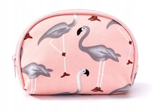 Usporiadajte súpravu transparentných tašiek na líčenie Flamingos