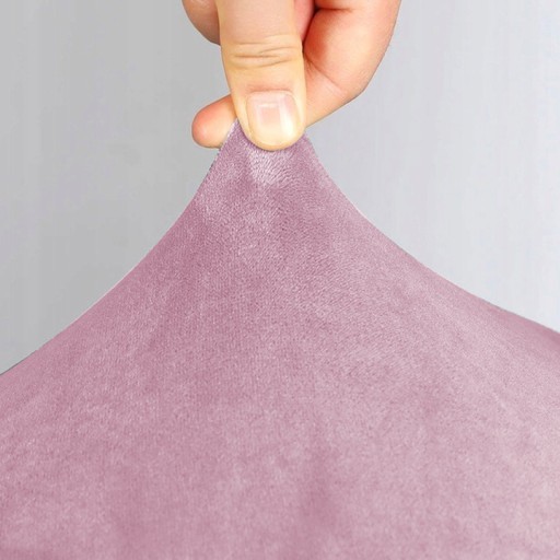 POTAH NA Škandinávske kreslo, RUŽOVÝ VELÚR, ELASTICKÝ, UNIVERZÁLNY