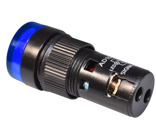 Signálne svetlo 16mm LED 24V modré