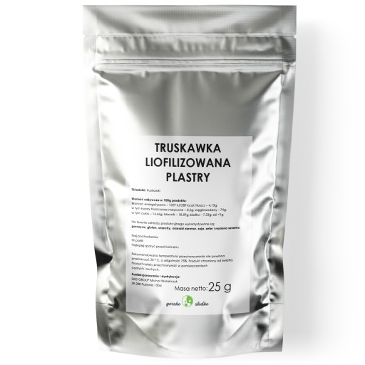 MRAZOM SUŠENÉ JAHODY jahodové plátky 25g