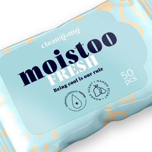Vlhčený toaletný papier, hrubý, odolný, nemecký mango, 50 ks.