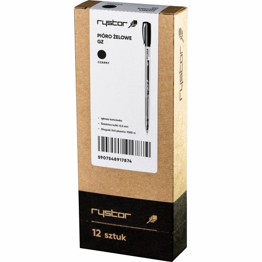 Tradičné gélové pero Rystor GZ-031, čierne