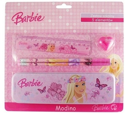 BARBIE ŠKOLNÁ SÚPRAVA KRABIČKA NA CERUZKU, PRAVIDLO CERUŽKY