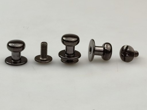 Skrutka na remeň Knopik 8 mm 1 kus čierny nikel