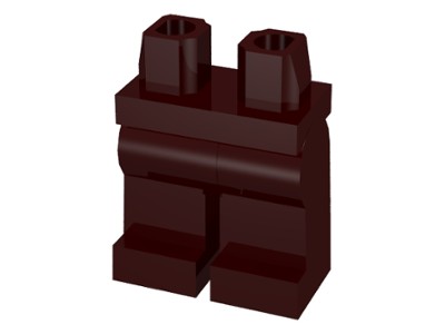 Lego New Legs Nohy bez potlače Plain Dark Brown 970c00