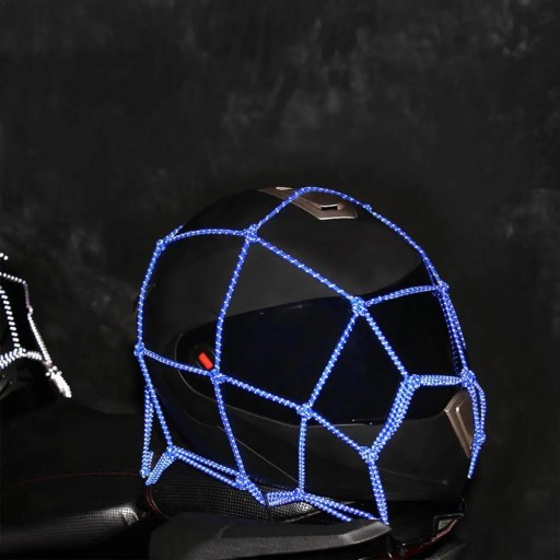REFLEXNÁ SIEŤ NA BATOŽINU NA MOTOCYKL NA SEDADLO, HRUBÉ KOVOVÉ HÁČKY
