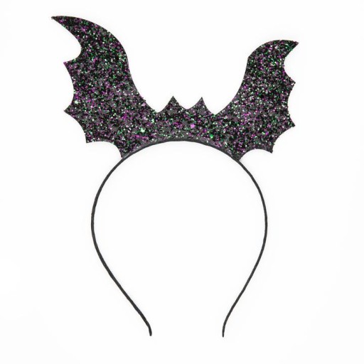 LESKLÝ HALLOWEEN BAT BAND, ČIERNA