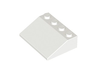 LEGO 3297 DRÁŽKOVÉ STRIEŠKY 3x4 biele NOVINKA == (4g)