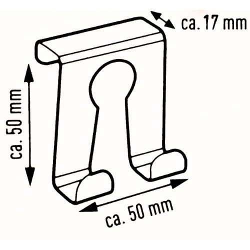 Fackelmann Háčiky, dverové a šatníkové vešiaky 50x50mm