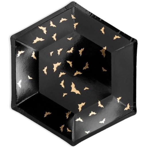TANIERE black BATS gold halloween 6 ks