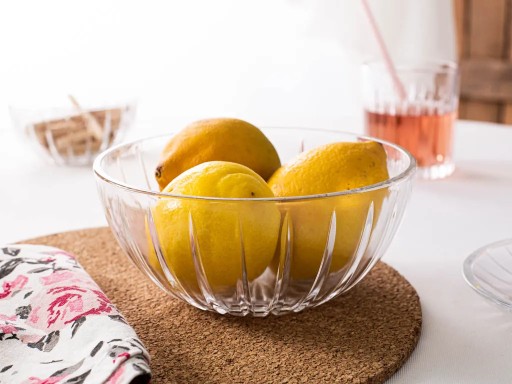 Miska na šalát, okrúhla, priehľadná sklenená misa Altom Design Venus 17,5 cm 1 l