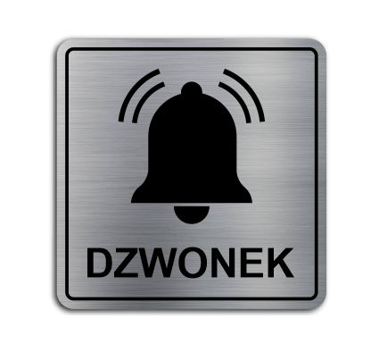 Doska BELL 8x8cm, samolepiaca, gravírovaná