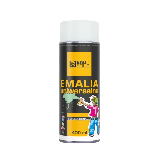 BauSolid univerzálny sprejový email, matná biela RAL 9003, 400 ml