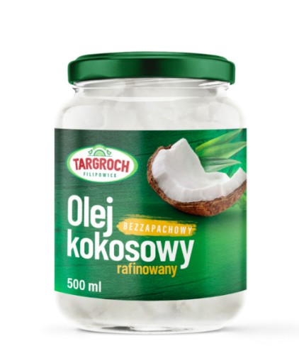 TARGROCH Rafinovaný kokosový olej, bez vône, 500 ml