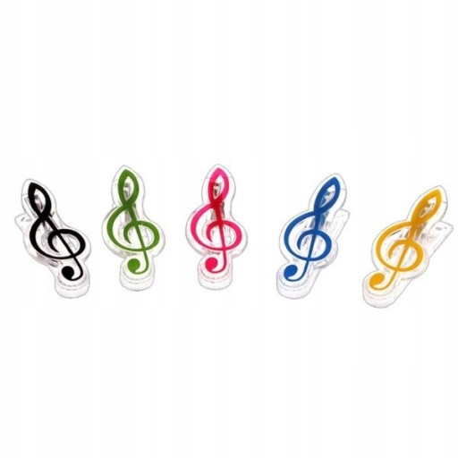Hudobný klip Treble Clef Black CLIP