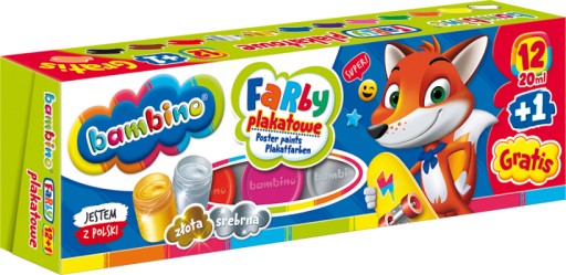 Bambino PLAKÁTOVÉ FARBY 13 farieb zlato strieborná