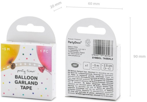 PÁSKA NA UPEVNENIE BALÓNOV DEKORÁCIE GIRLAND BALLOON ARCHES DEKORÁCIE OBLUKY