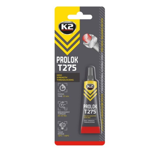 K2 PROLOK T275 LEPIDLO NA SKRUTKOVÝ ZÁVIT VYSOKÁ PEVNOSŤ