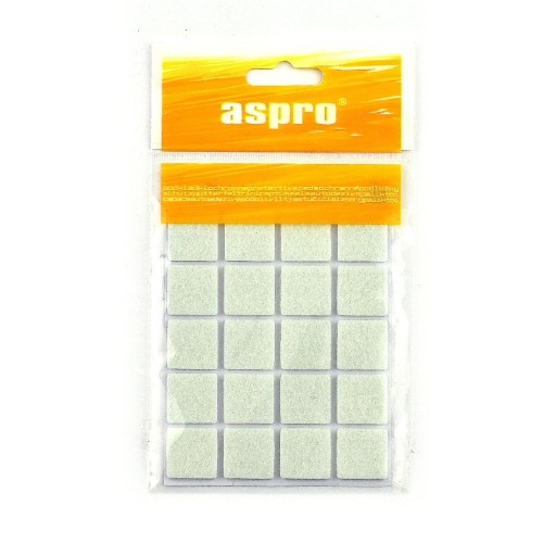 SAMOLEPIACIE PLSTENÉ PODLOŽKY 20x20MM BIELE 20 str