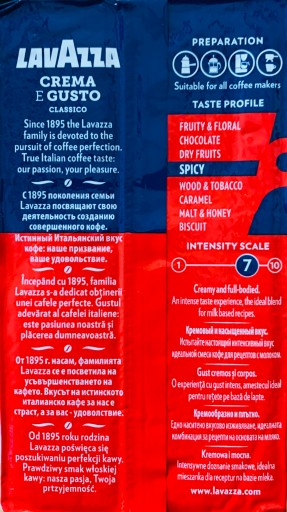 Lavazza Crema E Gusto Classico mletá káva 1X250g