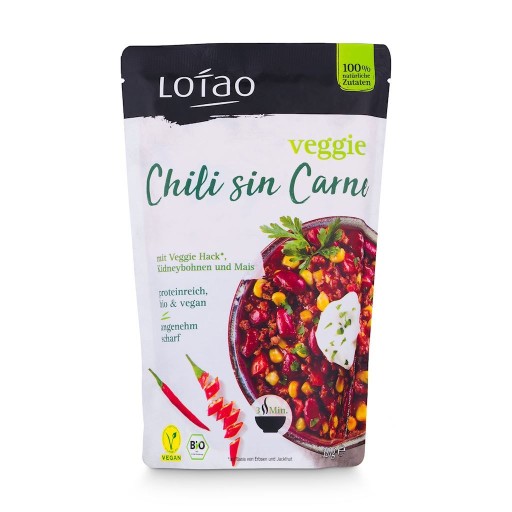 VEGGIE CHILI SIN CARNE BIO 320 g - LOTAO LOTAO
