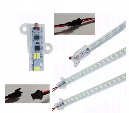 Led pás 50cm 2835 Studená biela 72 LED