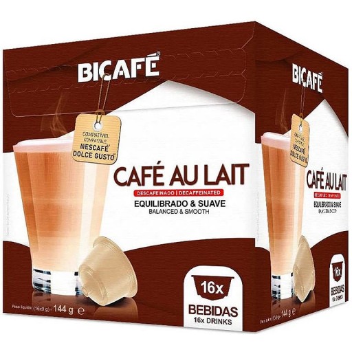 Bicafe CAFE AU LAIT DECAFFEINATO pre Dolce Gusto 16