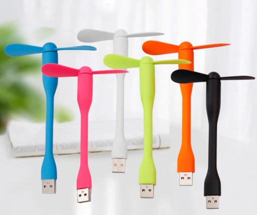 USB VENTILÁTOR SILIKÓNOVÝ VENTILÁTOR PRE LAPTOP, TELEFÓN, POČÍTAČ POWERBANK