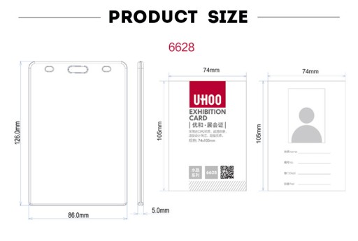 Puzdro na ID odznak 74 x 105 mm vertikálne 6628