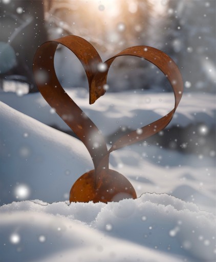 Srdiečko na podstavci ZÁHRADNÝ KVETINÁČ dekorácia dekorácia šperk VALENTÍN