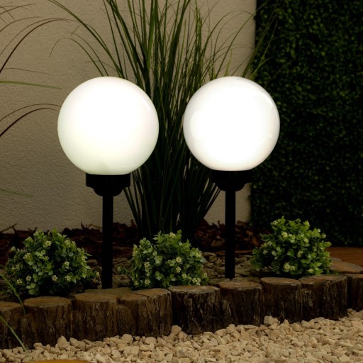 ATRIS Solar biela guľa na čiernej nohe 15cm 6500K LUMILED