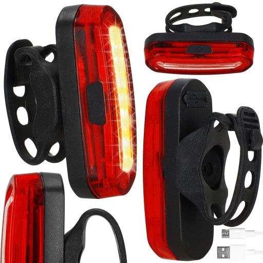 BIKE ZADNÉ SVETLO LED USB SVETLO NA BICYKEL ZADNÉ SVETLO ČERVENÉ